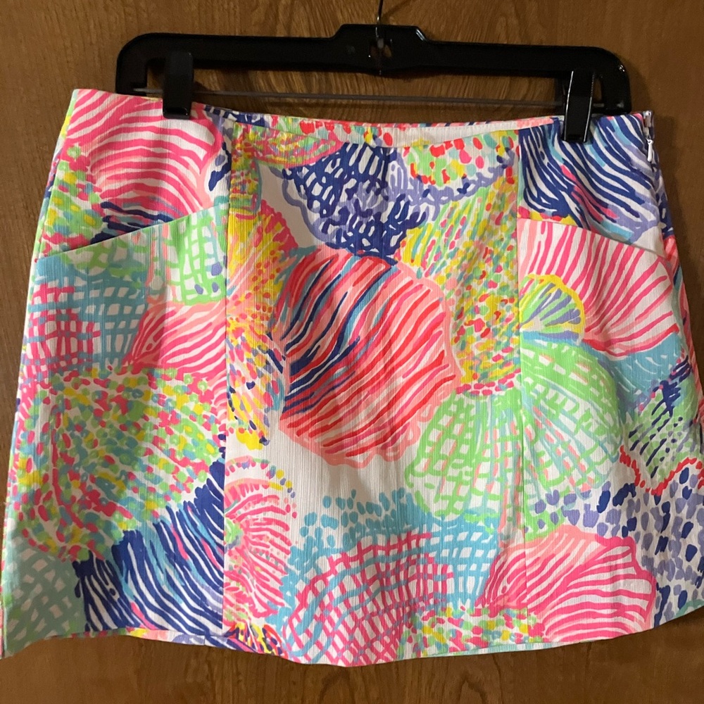 Lilly Pulitzer Pink and Green Mini Skirt Resort Wear